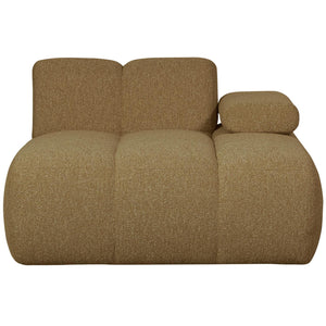 WOOOD Mojo chaise longue bank arm rechts bouclé Geel/Bruin Melange
