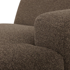 WOOOD Mojo Base chaise longue bank arm rechts bouclé Bruin