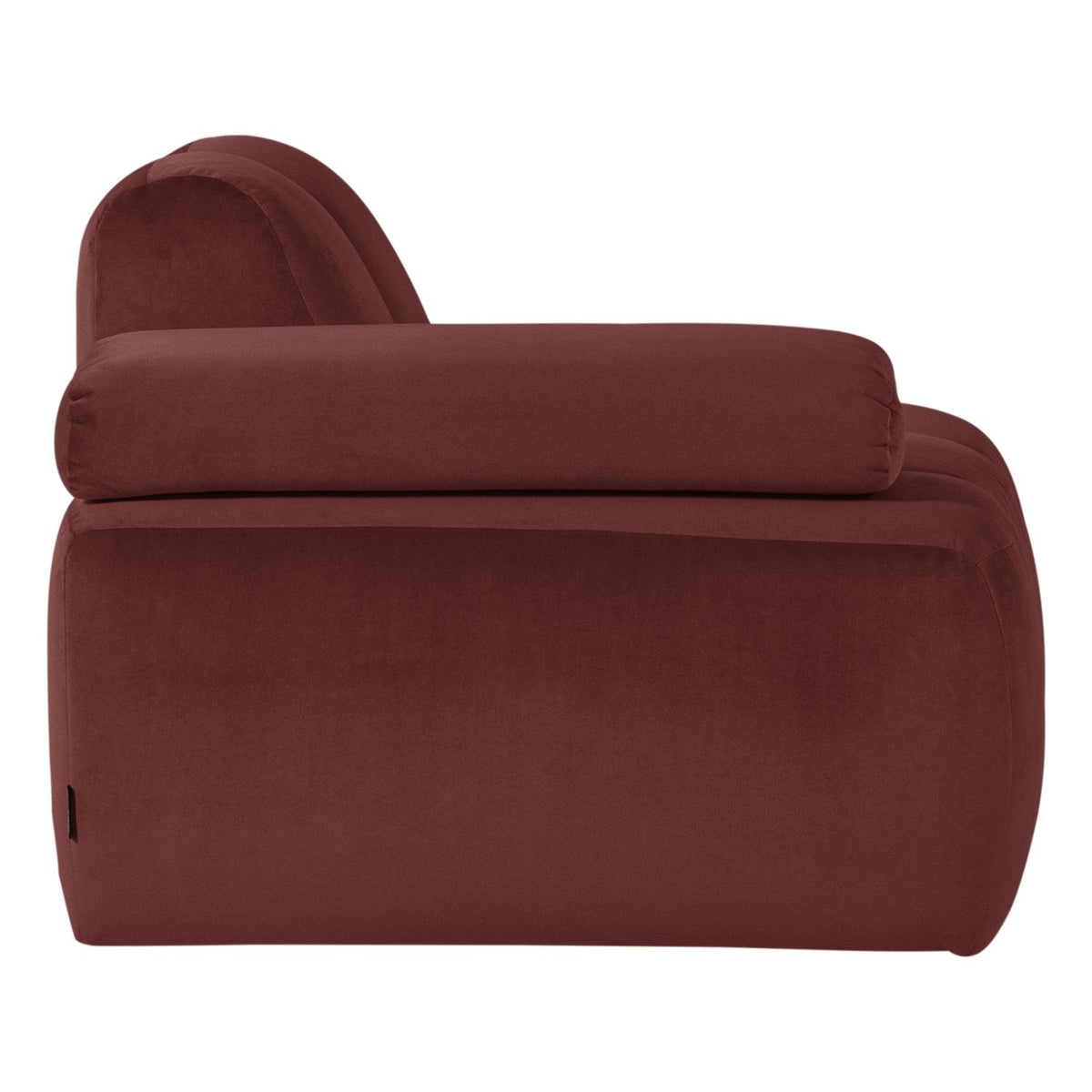 WOOOD Mojo 1-zits bank arm links velvet Kastanjebruin