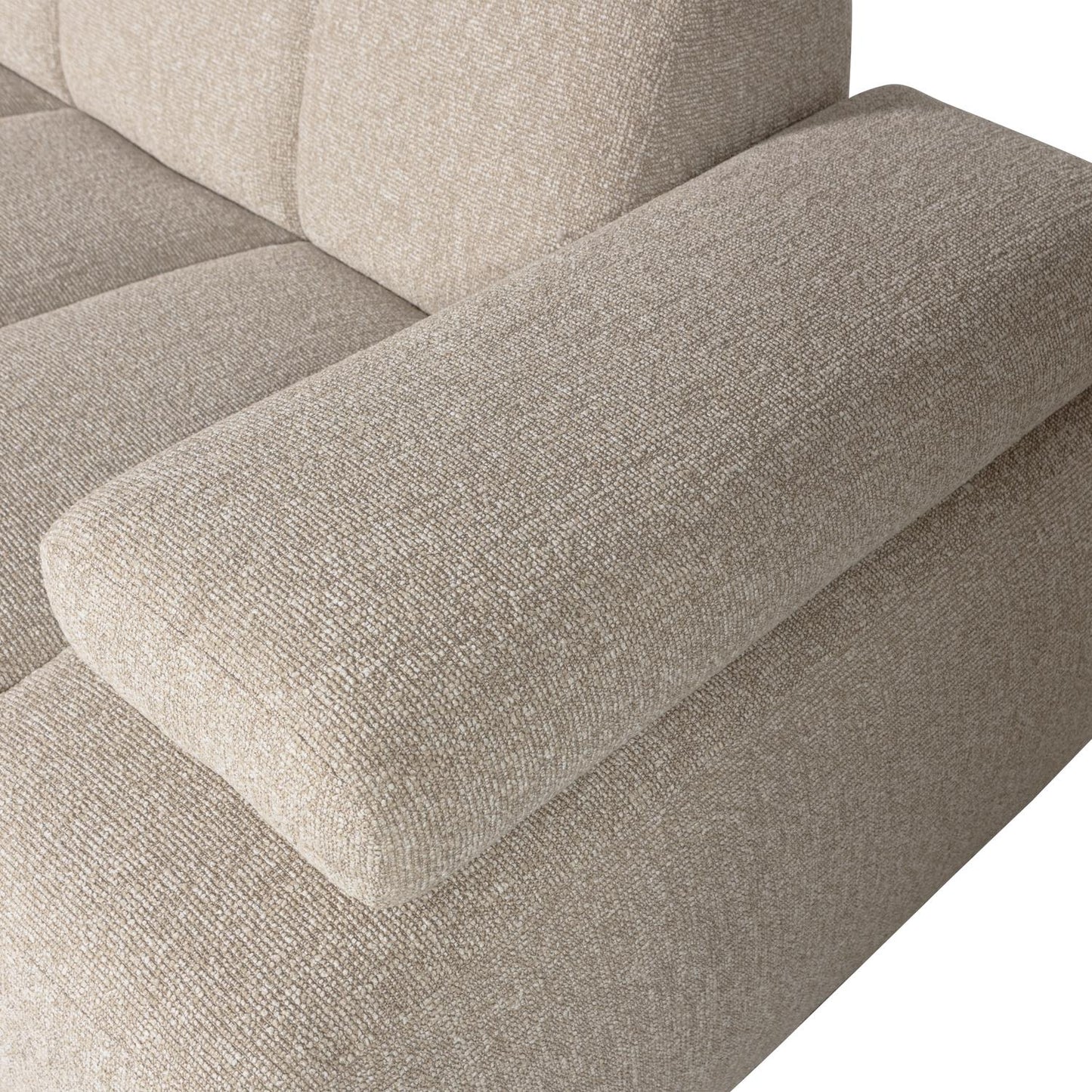 WOOOD Mojo 1,5-zits bank arm rechts bouclé Beige Melange