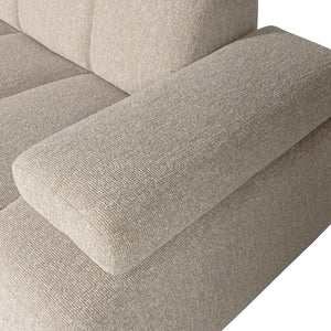 WOOOD Mojo 1,5-zits bank arm rechts bouclé Beige Melange
