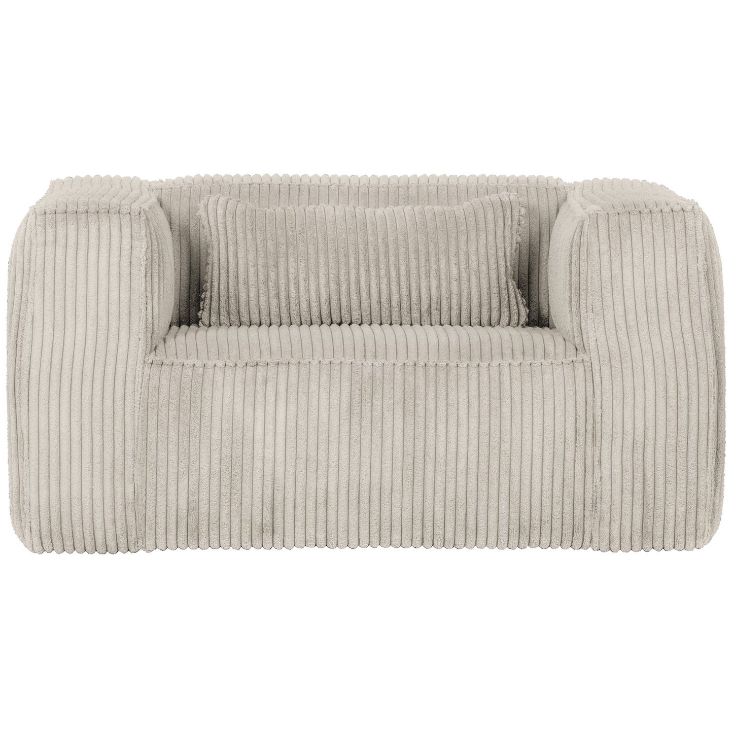 WOOOD Bean fauteuil Ribstof Naturel