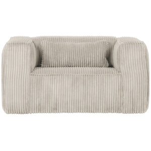 WOOOD Bean fauteuil Ribstof Naturel