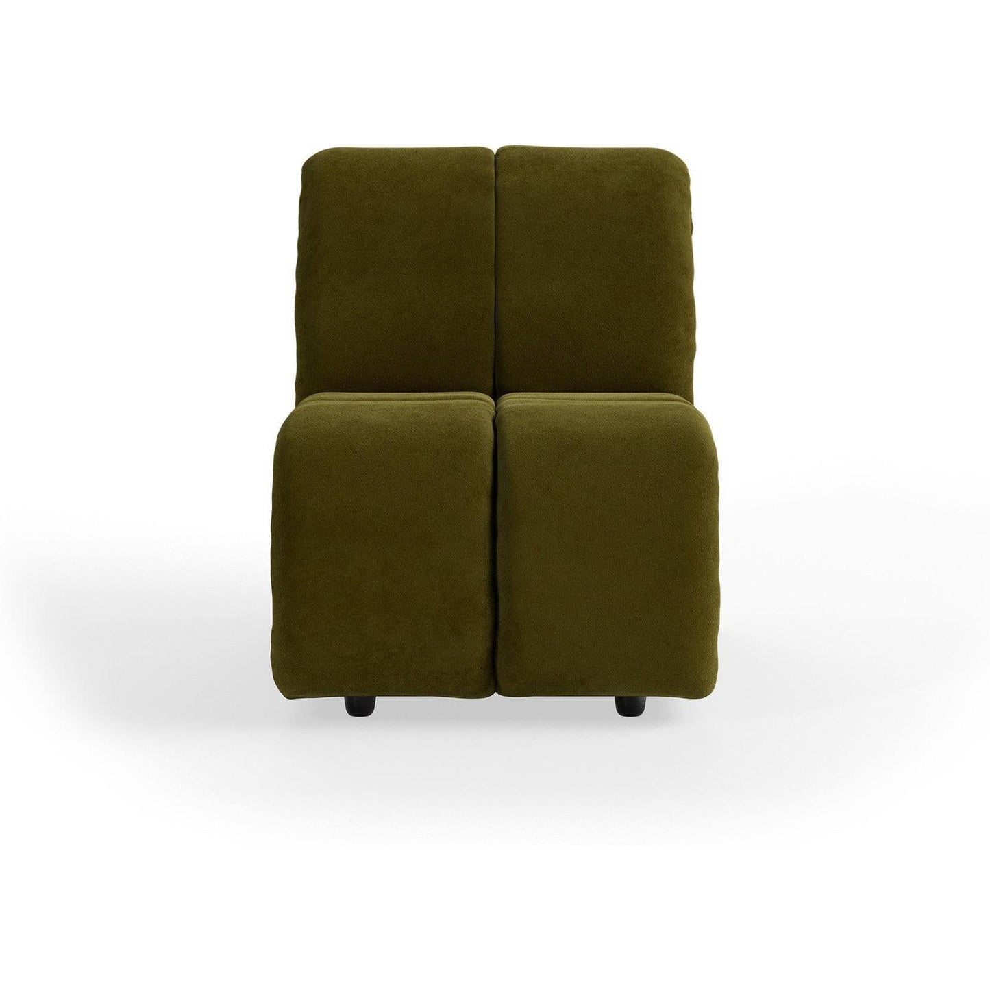 HKliving Wave bank middle small Royal Velvet Olive