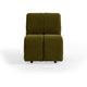 HKliving Wave bank middle small Royal Velvet Olive
