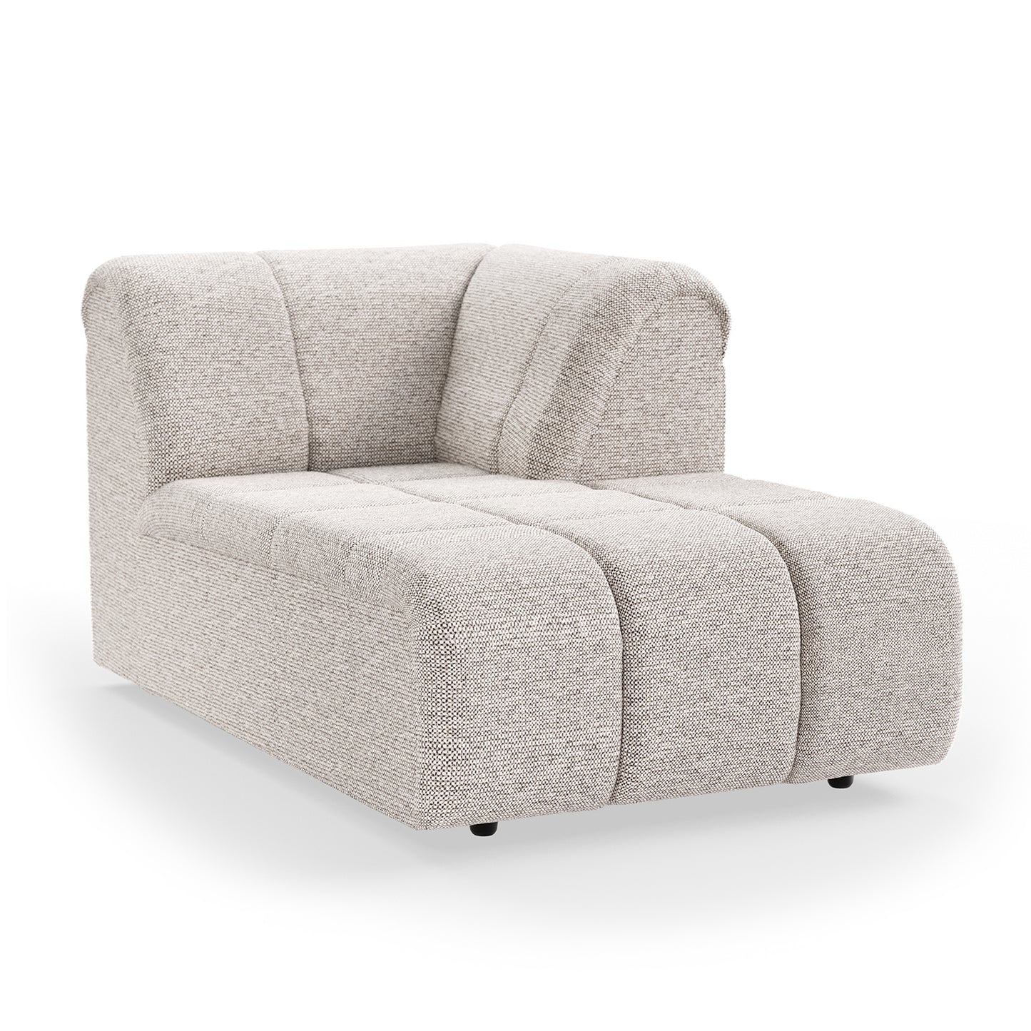 HKliving Wave bank right divan Sneak Light Grey