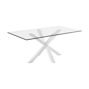 Kave Home Argo eettafel rechthoek 200x100 cm Clear/White