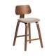 Kave Home Gena barkruk H66 chenille Grey/Dark Brown