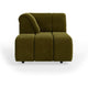 HKliving Wave bank left divan Royal Velvet Olive