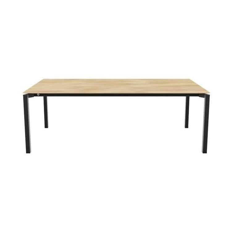 Mobitec Float T0100 eettafel rechthoek 200x100 cm mat gelakt eiken poot zwart