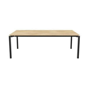 Mobitec Float T0100 eettafel rechthoek 200x100 cm mat gelakt eiken poot zwart