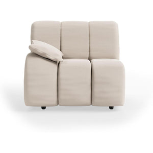 HKliving Wave bank left low arm Cosy Beige