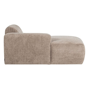 WOOOD Mojo Base chaise longue bank arm links wollig Donkerzand