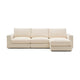 Kave Home Alea 4-zitsbank met chaise longue rechts Ecru