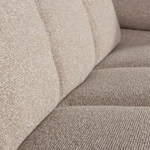 WOOOD Mojo 2-zits bank arm rechts bouclé Beige Melange
