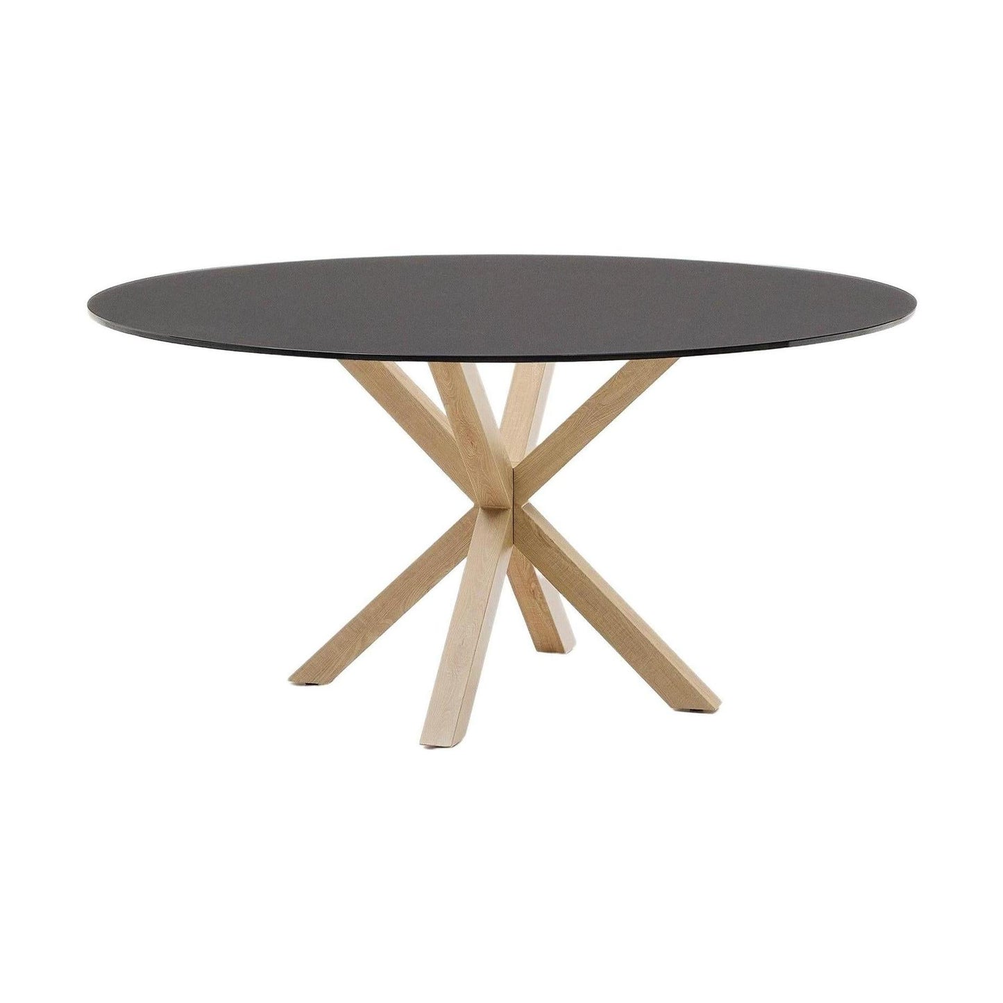 Kave Home Argo eettafel rond Ø150 cm Black/Natural