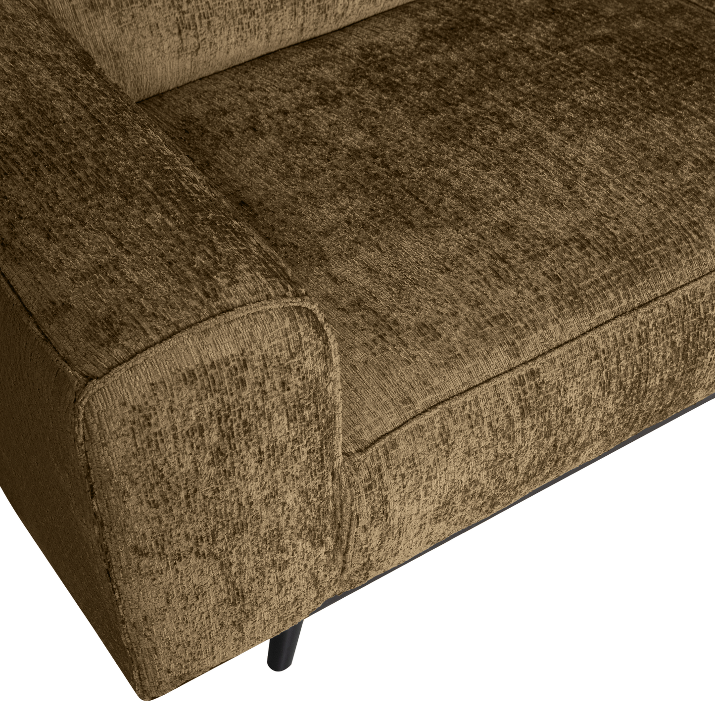 WOOOD Statement hoekbank rechts Structure Velvet Brass