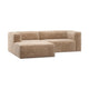 WOOOD Bean chaise longue bank links Chenille Velvet Perzikroze