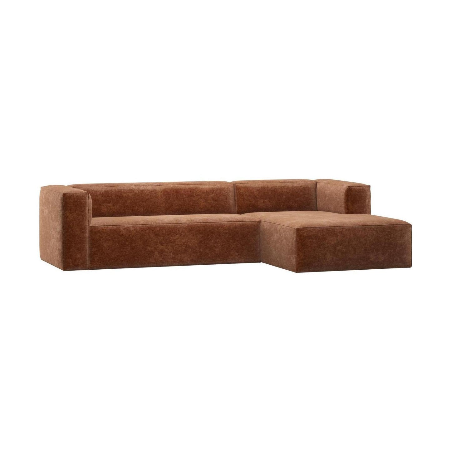WOOOD Bean hoekbank rechts Chenille Velvet Terra