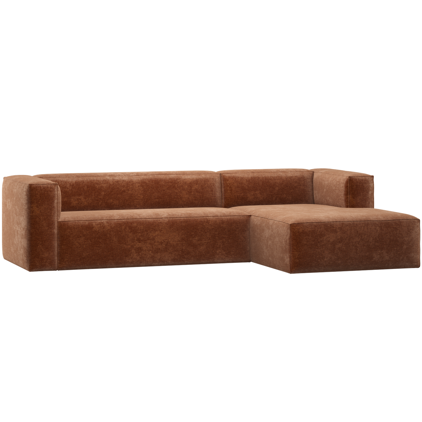 WOOOD Bean hoekbank rechts Chenille Velvet Terra