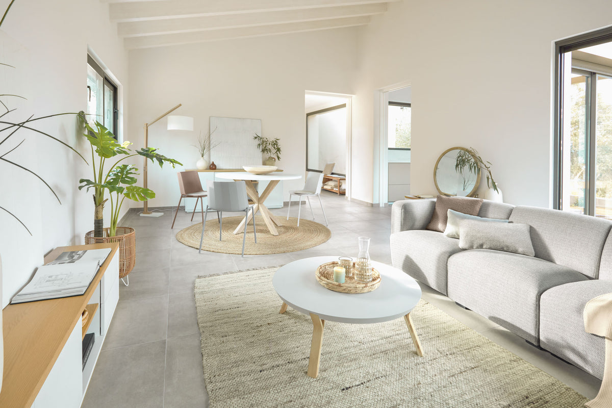 Kave Home Argo eettafel rond Ø120 cm White/Natural