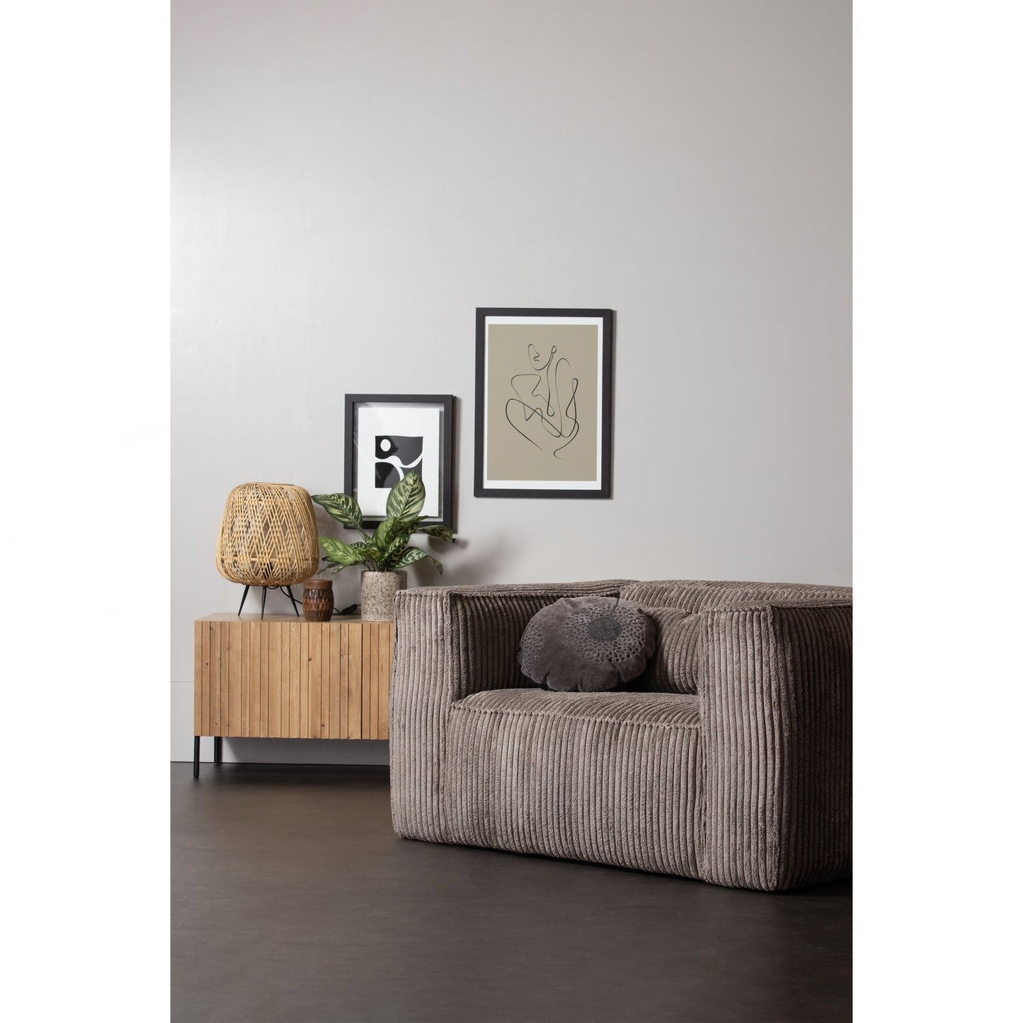 WOOOD Bean fauteuil Ribstof Terrazzo