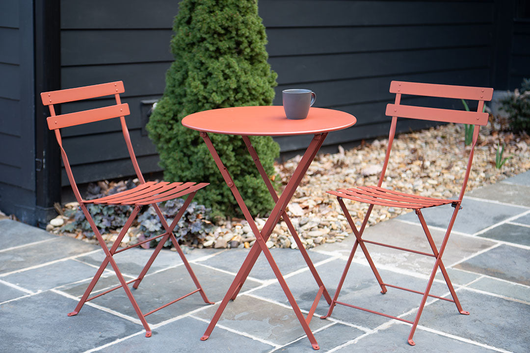 Fermob Bistro tuintafel Ø 60 cm Maya blue
