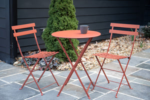 Fermob Bistro tuintafel Ø 60 cm Red ochre