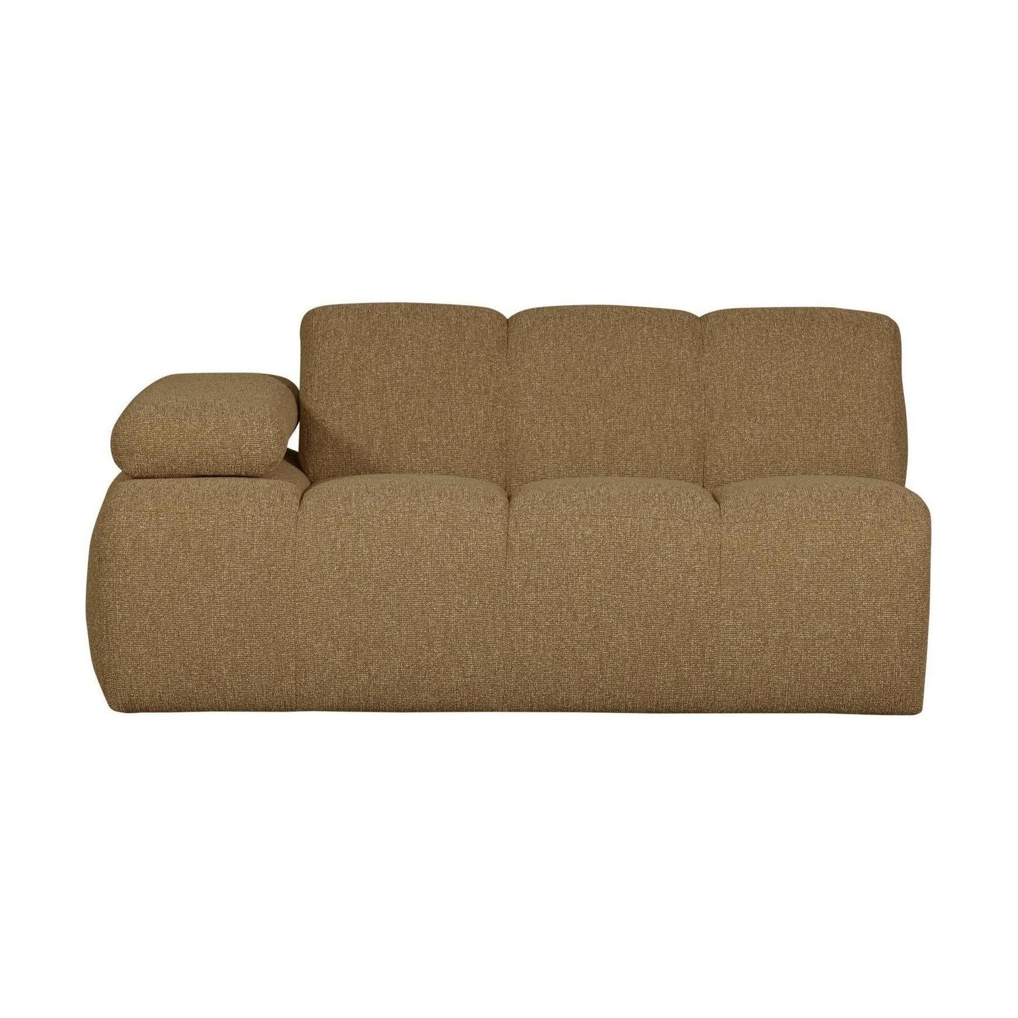WOOOD Mojo 1,5-zits bank arm links bouclé Geel/Bruin Melange