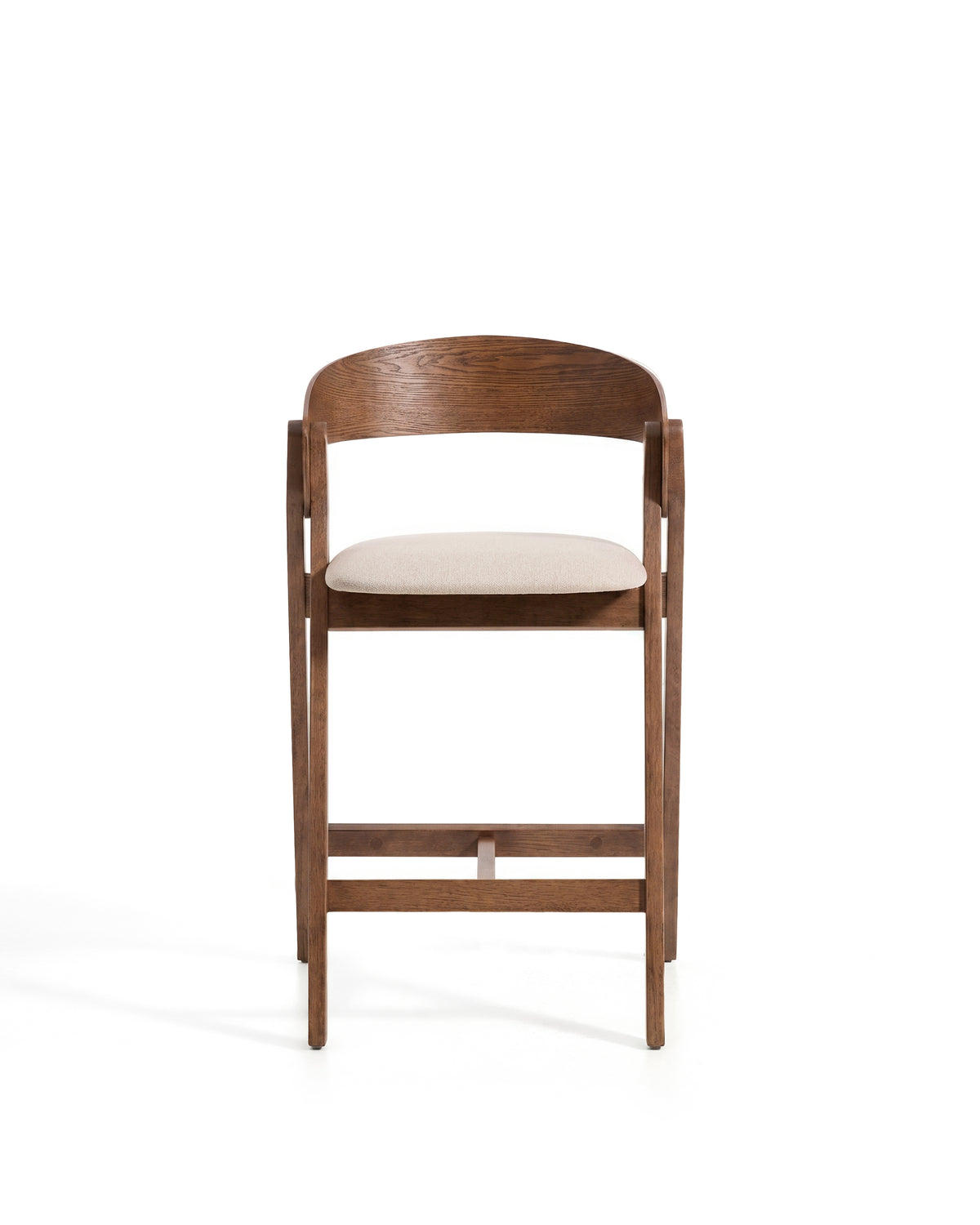 Kave Home Godia barkruk H65 chenille Grey/Brown