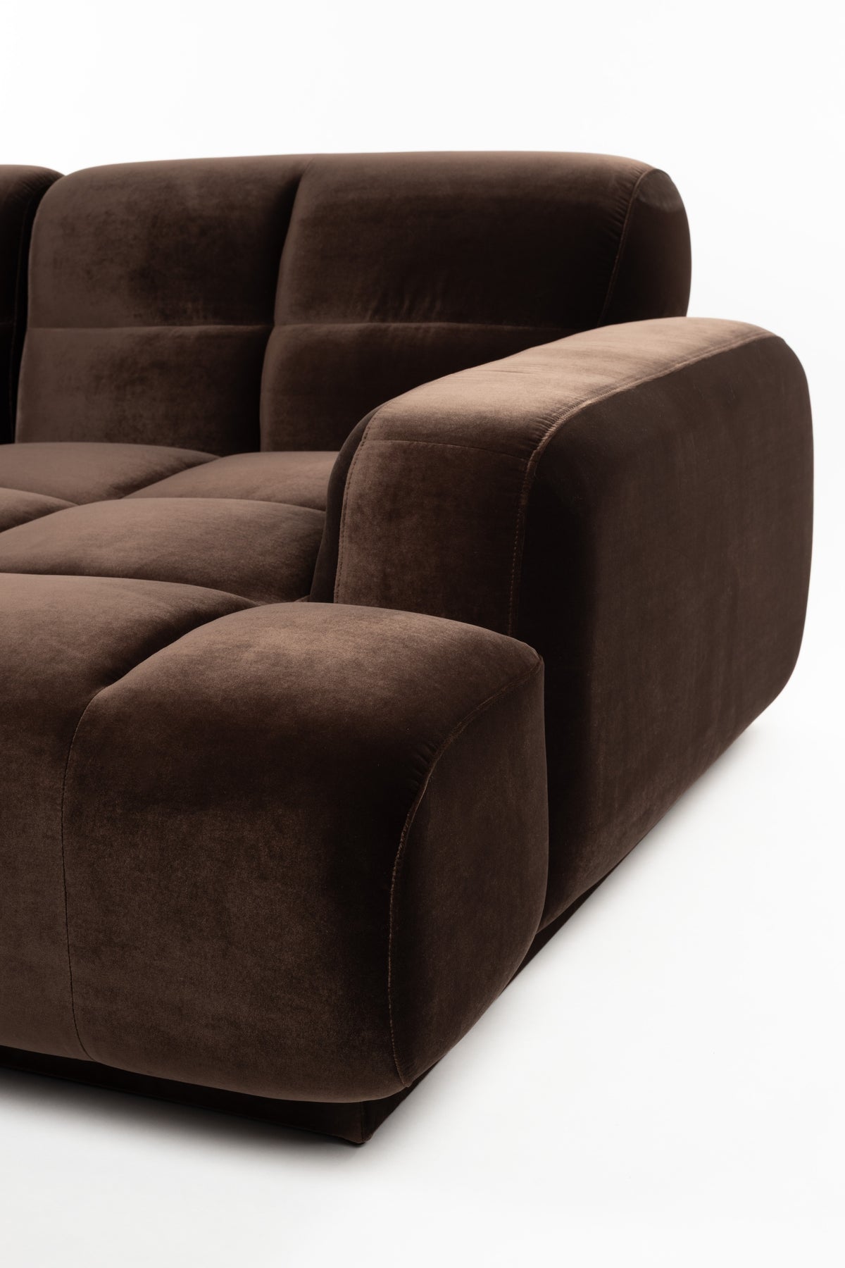Zuiver Hazel 6-zitsbank Chaise Longue rechts Bruin
