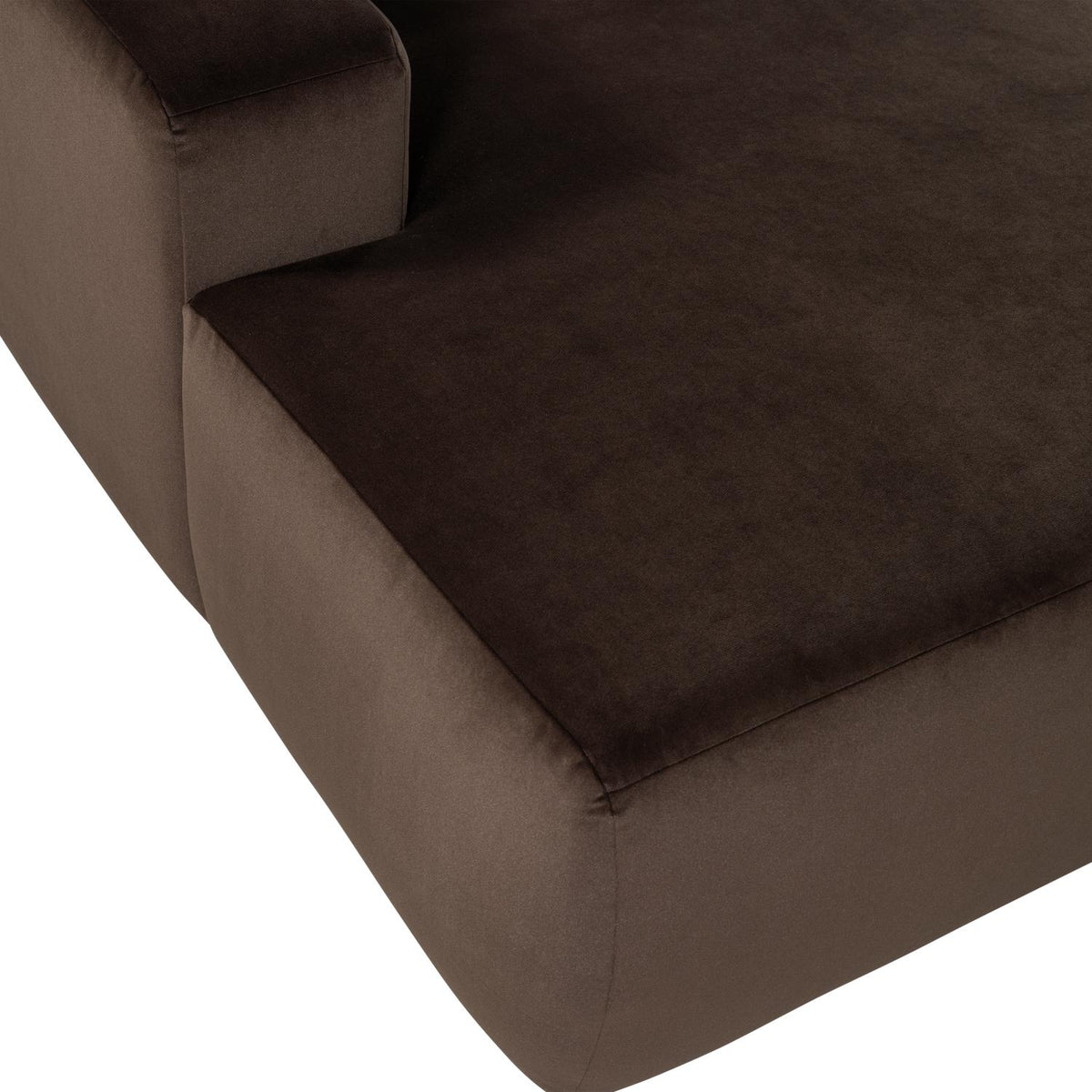 WOOOD Mojo Base chaise longue bank arm links velvet Bruin