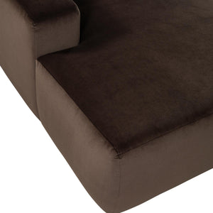 WOOOD Mojo Base chaise longue bank arm links velvet Bruin