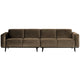WOOOD Statement 4-zitsbank Velvet Taupe