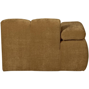 WOOOD Mojo chaise longue bank arm links ribstof Honinggeel
