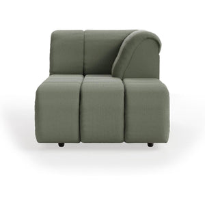 HKliving Wave bank right divan Linen Army Green