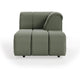 HKliving Wave bank right divan Linen Army Green