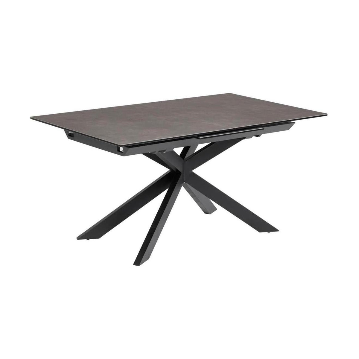 Kave Home Atminda eettafel uitschuifbaar rechthoek 160x90 cm Grey/Black