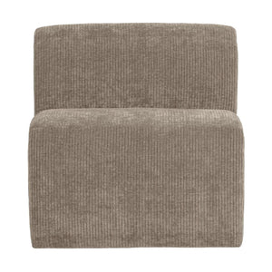 WOOOD Mojo Base eetkamerbank 84 cm met rugleuning rib Donkerzand