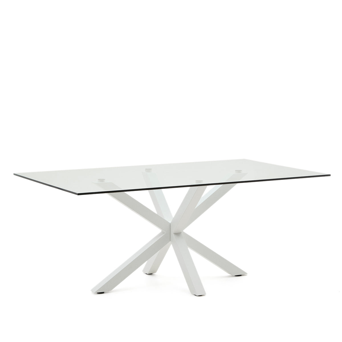 Kave Home Argo eettafel rechthoek 200x100 cm Clear/White
