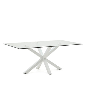 Kave Home Argo eettafel rechthoek 200x100 cm Clear/White