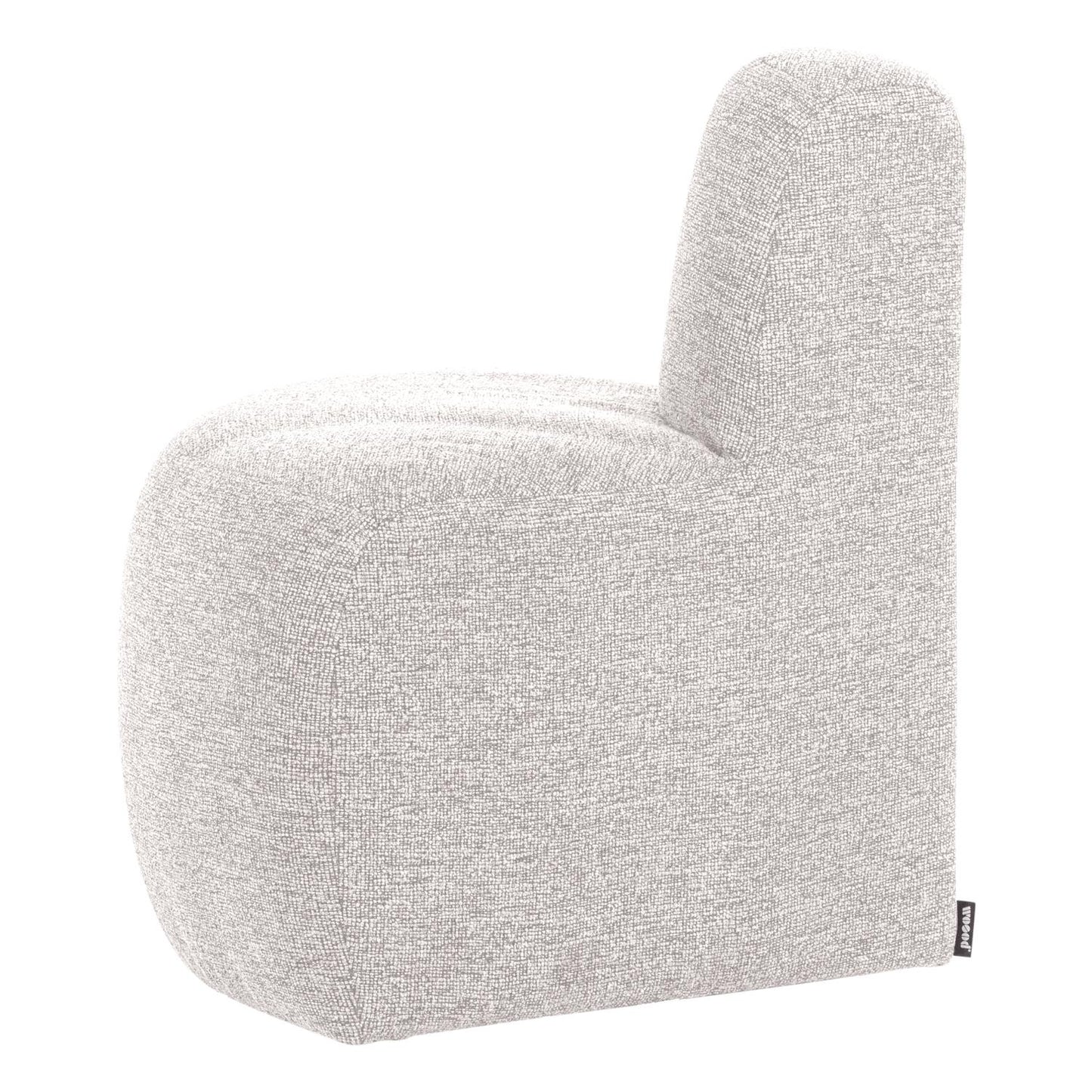 WOOOD Mojo Base eetbank hoek rond rugleuning bouclé Ecru