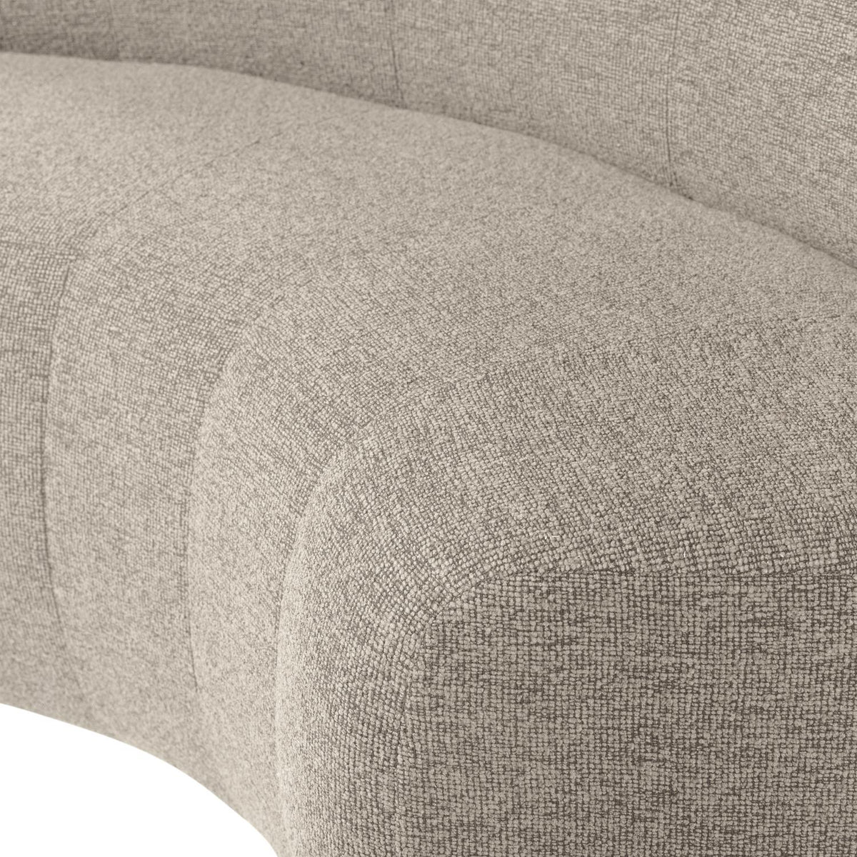 WOOOD Mojo Base eetbank halfronde hoek rugleuning bouclé Beige