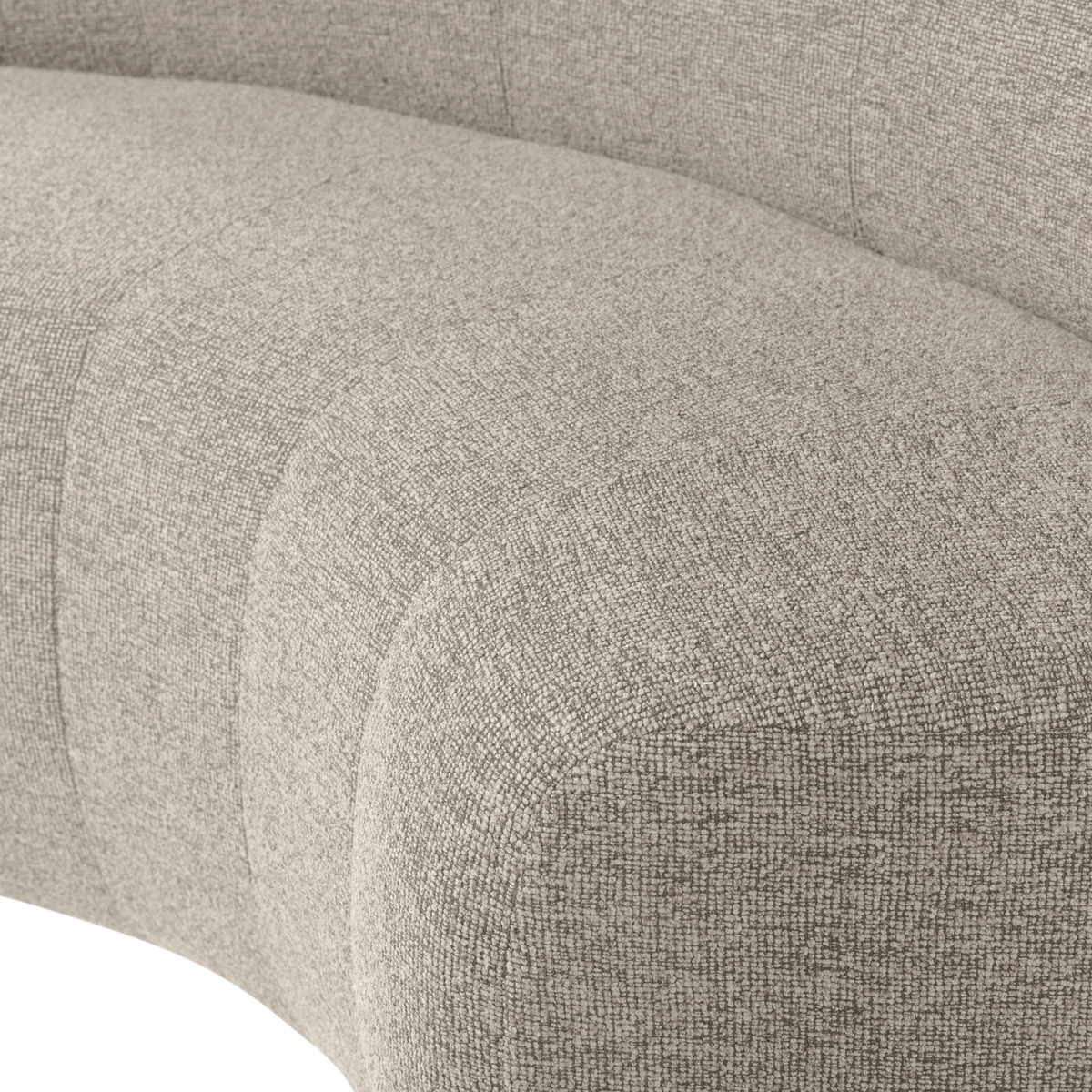 WOOOD Mojo Base eetbank halfronde hoek rugleuning bouclé Beige