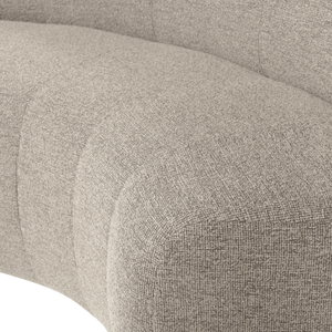 WOOOD Mojo Base eetbank halfronde hoek rugleuning bouclé Beige