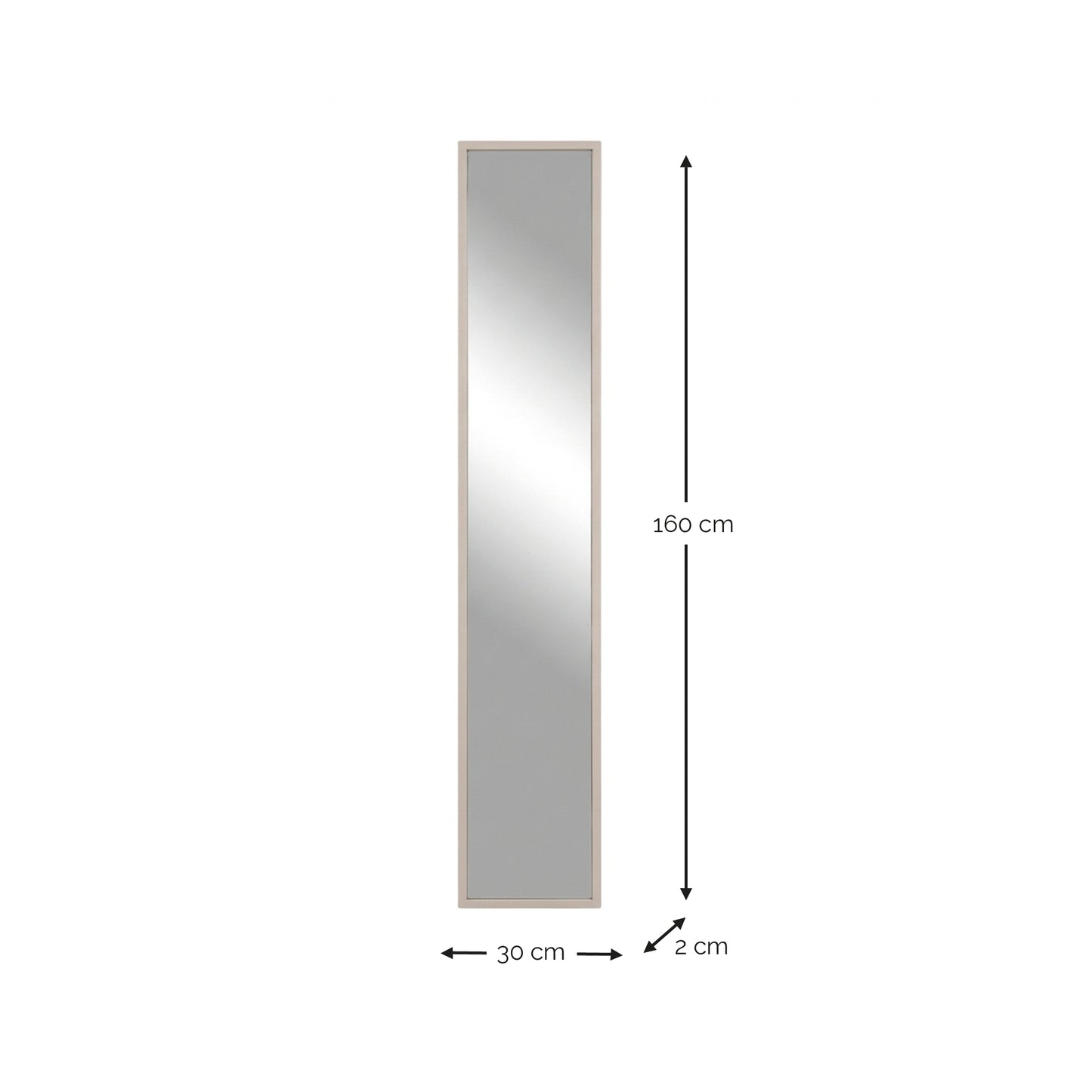 Spinder Design School L spiegel Silky Taupe