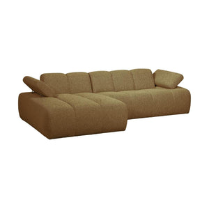 WOOOD Mojo chaise longue bank links bouclé Geel/Bruin Melange