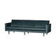 WOOOD Rodeo 3-zits bank velvet Groenblauw