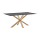 Kave Home Argo eettafel rechthoek 160x90 cm Black/Natural
