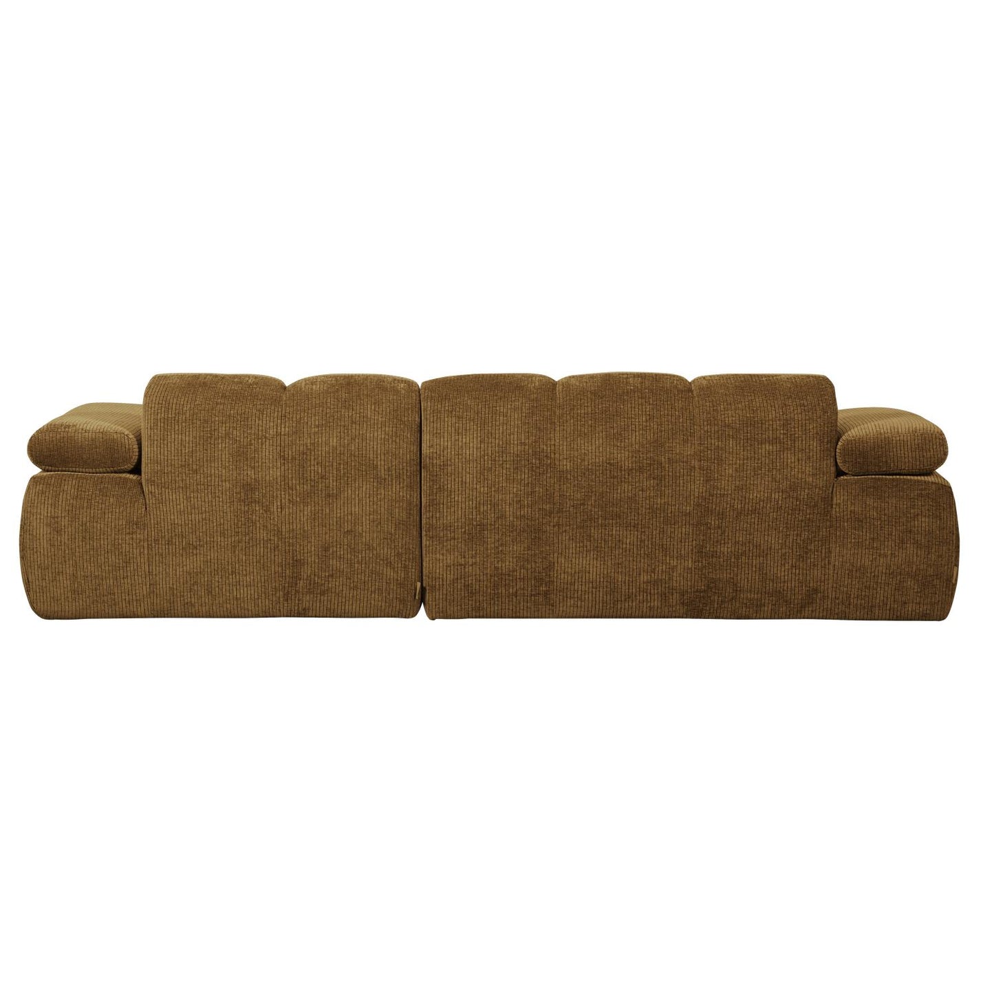 WOOOD Mojo chaise longue bank rechts ribstof Honinggeel